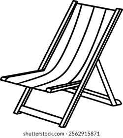 Minimalist Beach Chair Design Vector Illustration Art