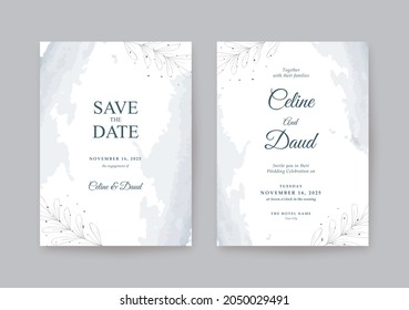 Minimalist beautiful and clean Wedding invitation template