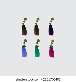 minimalist beautiful pot  Vase vector