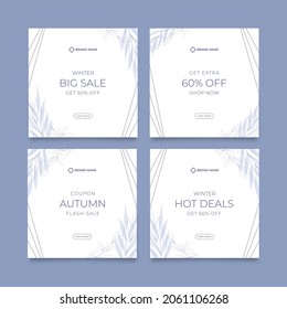 Minimalist and beautiful social media template