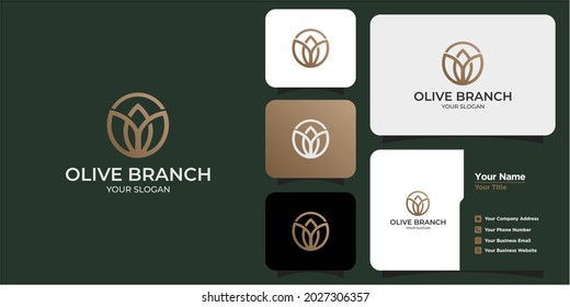 minimalist beauty abstract logo salon and spa silhouette shape concept logo and business card template