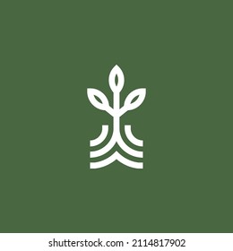 Diseño de vectores con logotipo creativo de la hoja de belleza minimalista. Emblema abstracto, concepto de diseños, logotipos, elemento de logotipo para plantilla.
