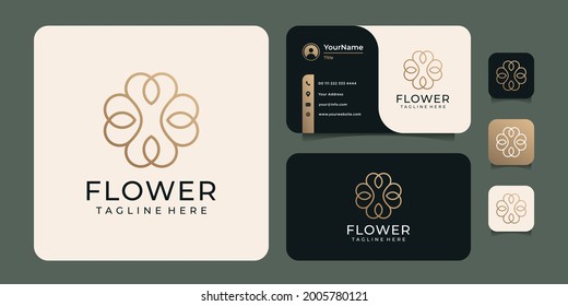 Minimalist beauty monogram flower spa logo business for boutique and cosmetic. Logo can be used for icon, brand, identity, fashion, symbol, feminine, and hotel