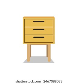minimalist bed side vector illustration design. furniture design