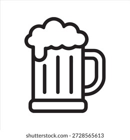 Minimalist beer mug icon design.