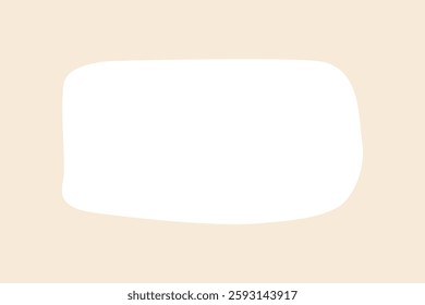 Minimalist beige background with an irregular white shape. Simple, abstract design with beige tones. Perfect for minimalist and abstract themes. Communication vector element.