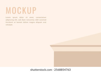 A minimalist beige background with the word "MOCKUP" and Lorem Ipsum text, perfect for showcasing your designs and presentations