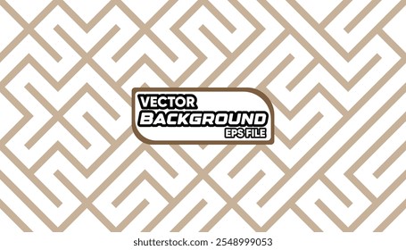 Minimalist Beige and White Geometric Maze Pattern with Clean Angular Lines