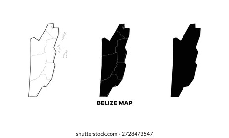 Projeto minimalista do esboço do mapa de belize