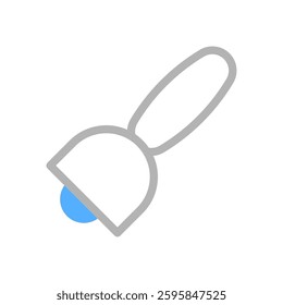 Minimalist Bell Icon with a Blue Clapper Image