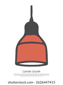 A minimalist bell illustration showcases a sleek form defined by a dark outline filled with an orange interior, set against a white canvas.
