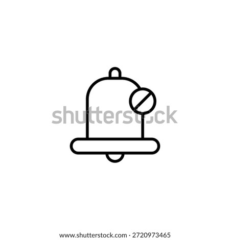 Minimalist Bell Notification Mute Icon