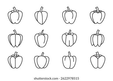 La verdura de pimiento minimalista
