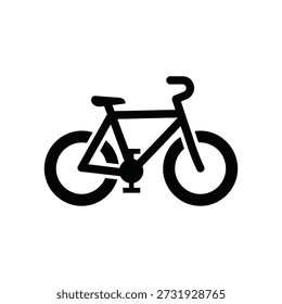 Minimalist bicycle flat design vector illustration black and white scalable art