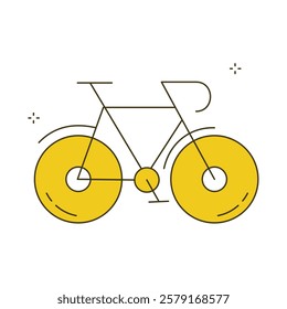Minimalist Bicycle Line Art Vector Icon Design