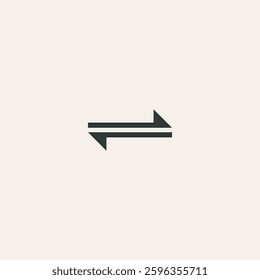 Minimalist Bidirectional Arrow Symbol Design