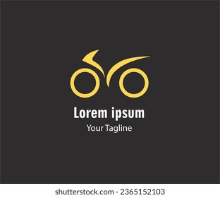 logotipo de bicicleta minimalista Vector simple