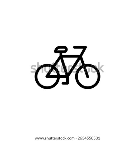 Minimalist Bike Vector Illustration Simple Bicycle Line Art