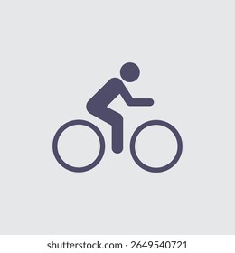 Minimalist biking illustration of a cyclist, great for promoting cycling activities and sports themes.