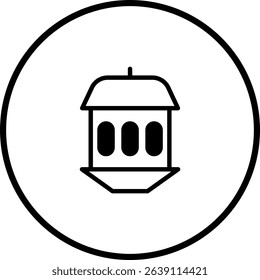 Minimalist bird feeder icon design showcasing simplicity and modern aesthetic appeal