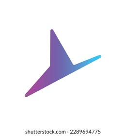 minimalist bird flying logo with gradient simple vector illustration eps