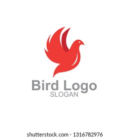 Minimalist Bird illustration logo