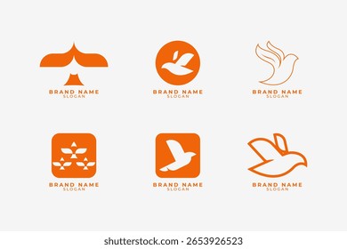Minimalist Bird Logo Collection for Business and Company. Simple, Modern, Creative and Easy to Use Brand Identity Design
