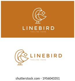 minimalist bird logo, delicate bird, logo for your brand or company.