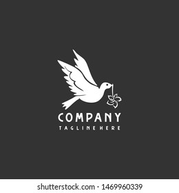 minimalist bird logo design black and white