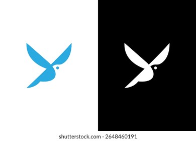 Minimalist Bird Logo Design Illustration