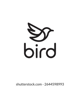 Minimalist Bird Logo Design Simple and Elegant Branding for a Modern Company with a Unique Symbol of Freedom