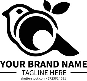 Minimalistische Bird Logo Design-Vorlage für das Branding.