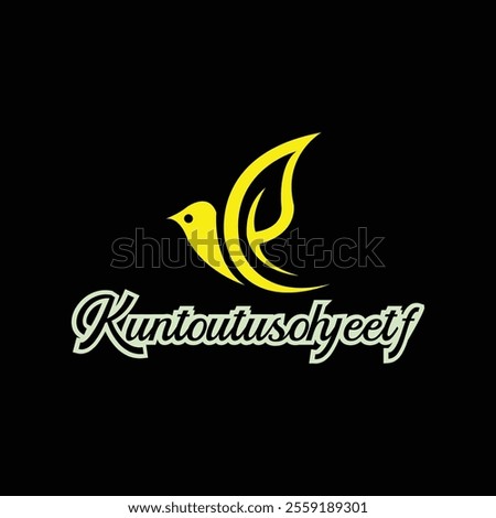 Minimalist Bird Logo Stock Vector