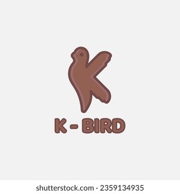 Minimalist bird logo that forms a letter.