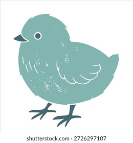 Silueta de pájaro minimalista en estilo de Vector simple con líneas y textura limpias. Ilustración abstracta moderna para el diseño de primavera