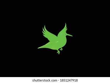Minimalist Bird symbol design vector