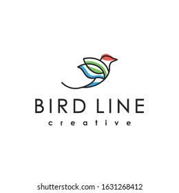 minimalist bird vector logo template