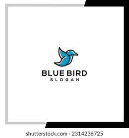 Minimalist bird vector logo template