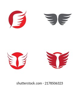 Minimalist Bird Wings Logo.Easy Vector Illustration Editing.