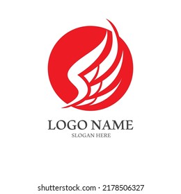 Minimalist Bird Wings Logo.Easy Vector Illustration Editing.