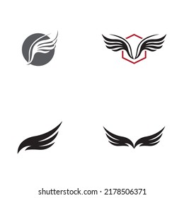 Minimalistisches Logo für Vogelflügel.Einfache Bearbeitung von Vektorgrafiken.
