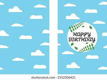 Una tarjeta de cumpleaños minimalista con la frase "Feliz cumpleaños". Tipografía elegante y un diseño limpio lo convierten en una opción perfecta para todas las edades y ocasiones, ofreciendo un saludo moderno y refinado.