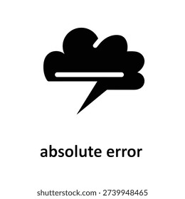Minimalist black absolute error symbol on clean white background, ideal for math, science, and data accuracy presentations.