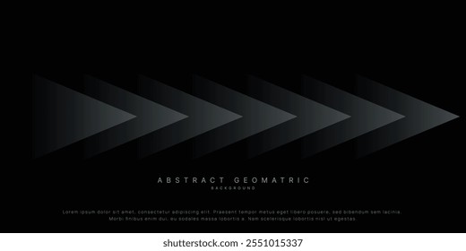 Minimalist black abstract background with luxury dark geometric elements.