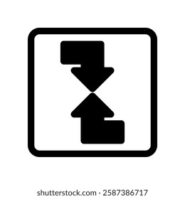 Minimalist Black Arrows Graphic Representing Navigation or Data Flow Direction