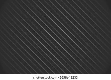 Minimalistischer schwarzer Hintergrund mit diagonalen Streifen, die ein schlankes und modernes Design bieten, ideal für technische oder geschäftliche Nutzung, Vektorgrafik