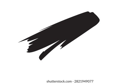Minimalist black brush stroke creating dynamic visual effects for art, design, and creative projects.