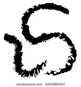Minimalist black brushstroke art for creative inspiration. Bold curved patterns in modern brushstroke abstract art design.
