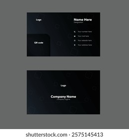 minimalist black business card mockup.