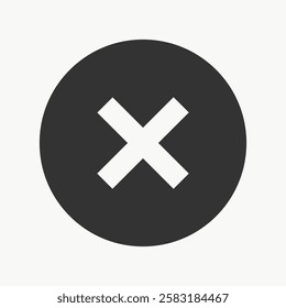 Minimalist black circle icon vector. User interface icon in black. Computer icon vector.